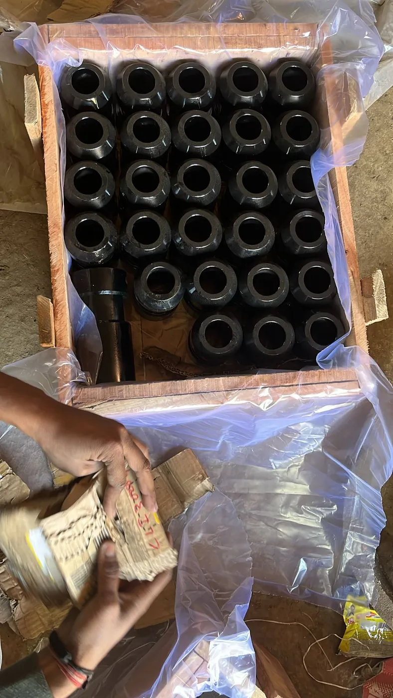 Bushings boxed and wrapped for transit